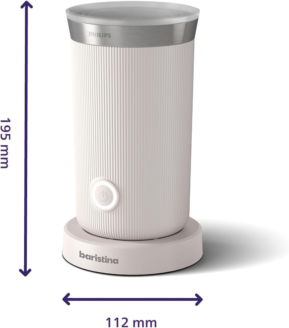 Philips Baristina Espressomaschine mit Milchaufschäumer, 16 Bar, Naturweiß